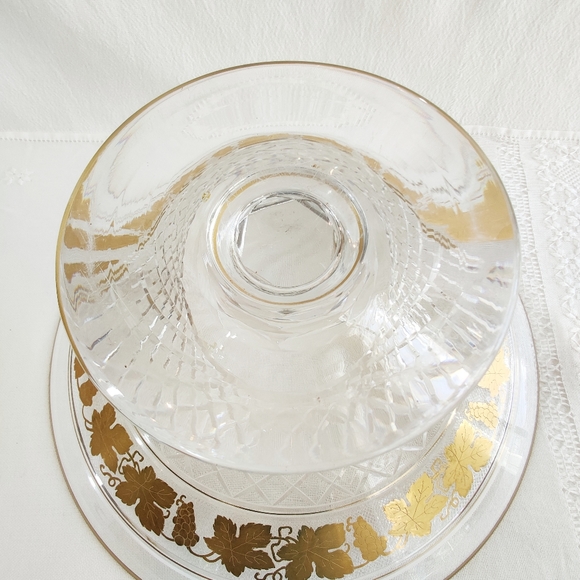 Val Saint Lambert Vintage Centerpiece Bowl, Cut Crystal, 1940-50, Belgian Glass - Picture 10 of 13